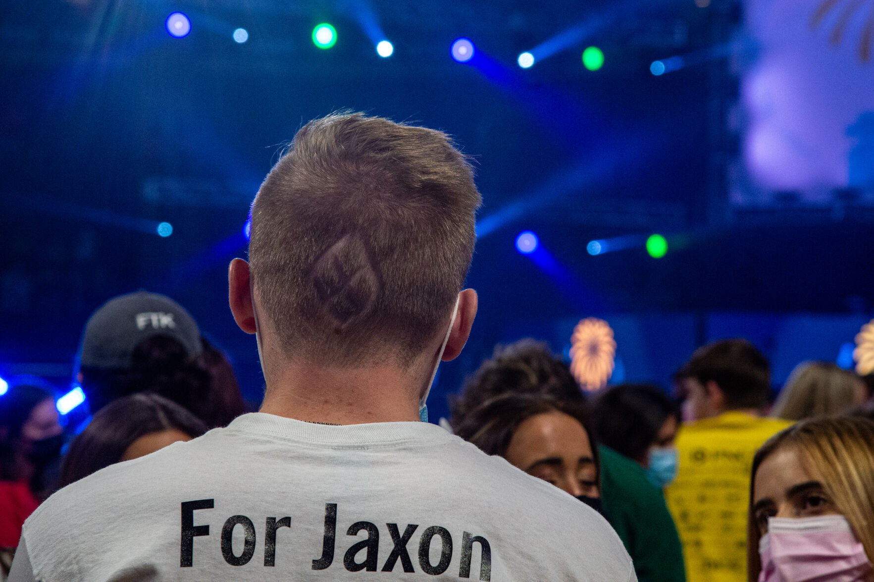 THON 2022, Four Diamonds logo shaved into the back Jack Scully's head